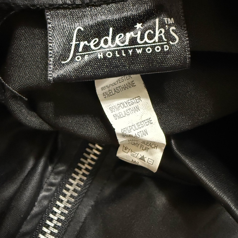 Frederick's of Hollywood Black Zipper Bodysuit - Picture 6 of 6